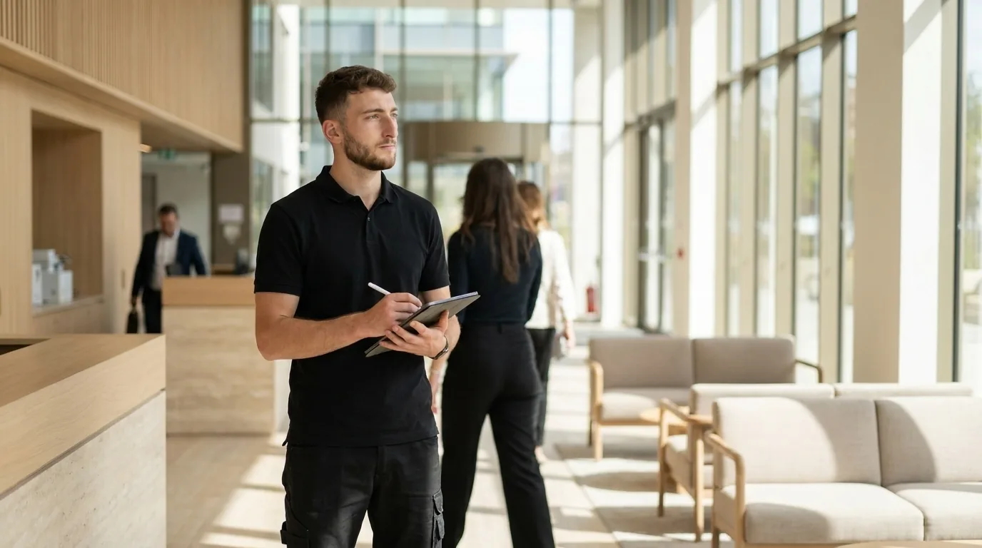 Audit des locaux avant devis : visite technique avec tablette